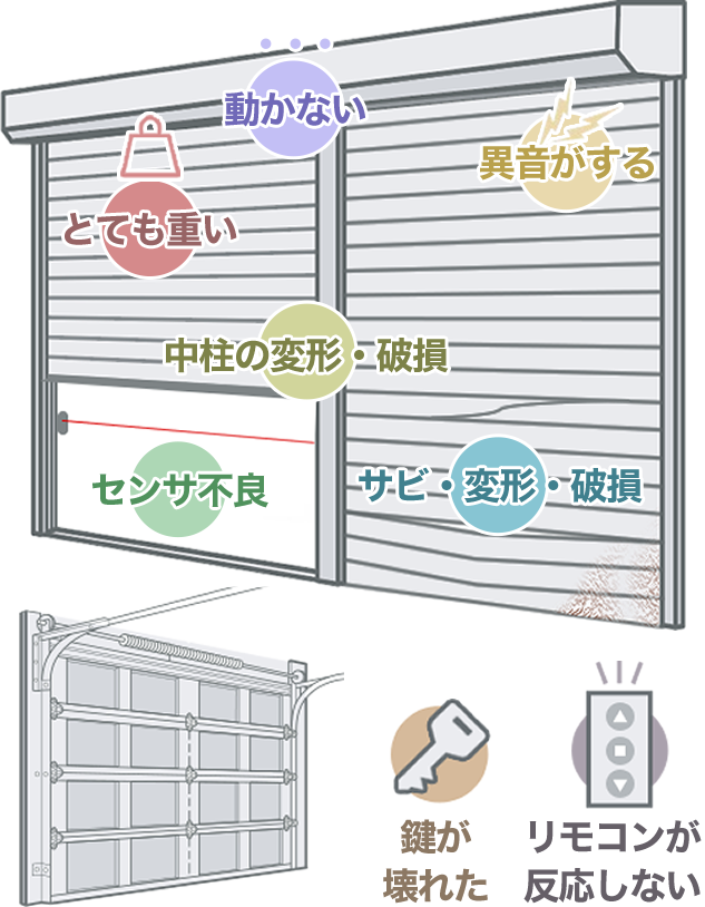 センサ不良・サビ・変形・破損